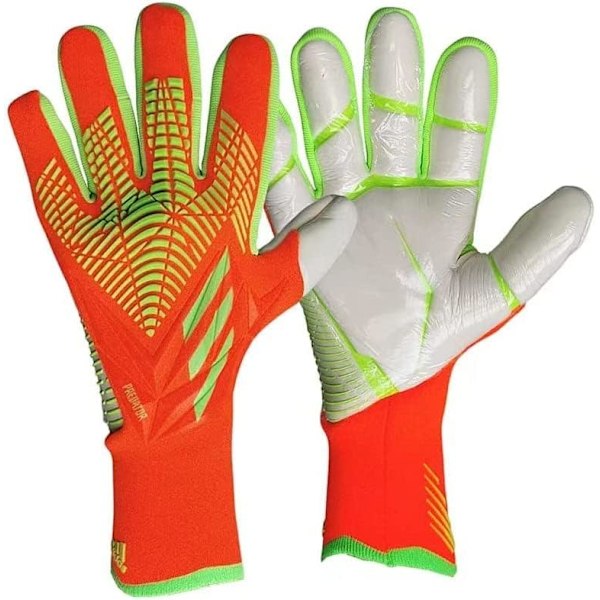Målvaktshandskar Fotbollshandskar för ungdom Professionella latex fotbollshandskar för män med fingerskydd för träningsmatcher D. D. Size9