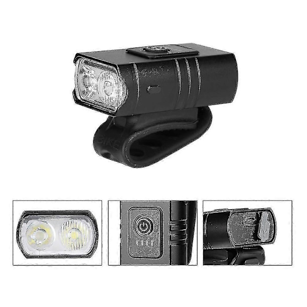 Naiwang Mini Dobbel T6 Sykkel USB Lading Utendørs Sykling LED Lys