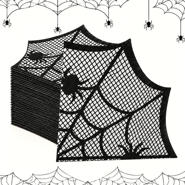 Spindelnätservetter Halloween Festdekoration Spöklik Bordsdekoration 20-pack 20pcs