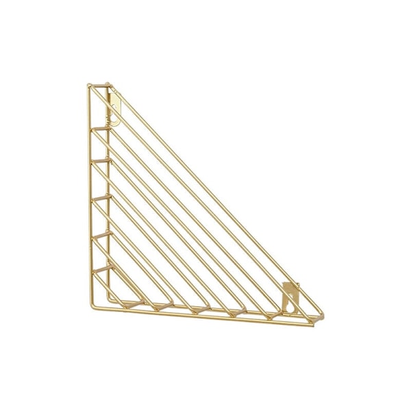 Nordisk Geometrisk Väggmonterad Tidningsställ – Tidskriftshållare – Tidningsställ i Metall – för Badrum, Kontor och Entré – Järn (Guld){hh}