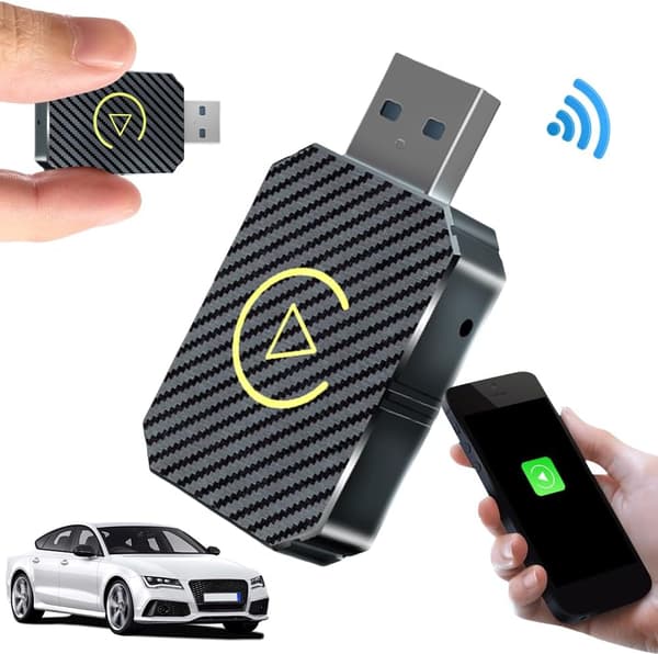 Langaton CarPlay -sovitin Android Auto USB -donglelle: Muunna langallinen langattomaksi CarPlayksi
