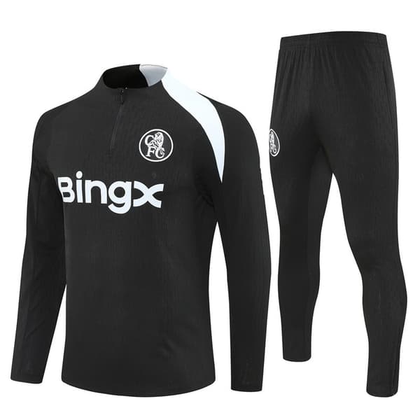 Langærmet træningstrøje med halv lynlås til mænd L 2425 Chelsea Light Blue