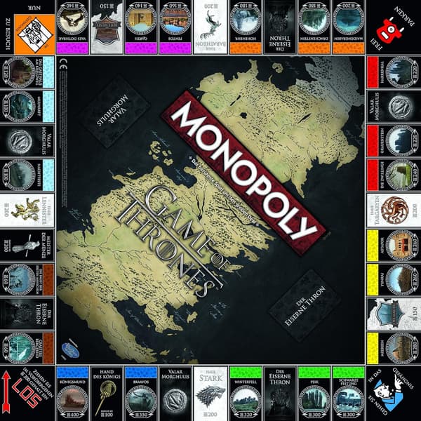 Monopol Game of Thrones Samlerutgave – Spillet for den populære serien 6 spillere