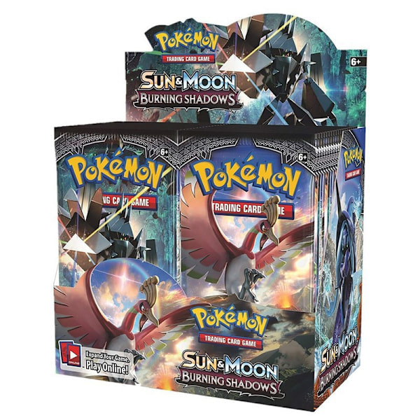 UDSALG! 360 stk Gaveæske Evolving Skies Booster Pack til Børn Tegneserie Søde Spillekort Papir (Burning Shadows) Burning Shadows