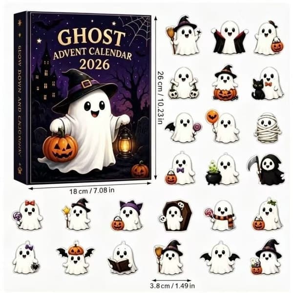 Halloween-spöke adventskalender mystery box Blind Box 4 26*18*3
