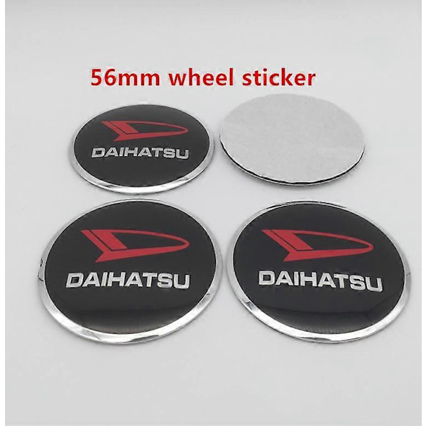 4 kpl 56mm 60mm Daihatsu Auton Pyöränkeskiön Kansi Navan Kapseli Merkki Tunnus Tarra Pico Materia Rocky Kopen Copen Esse Terio 60mm silver cap 2