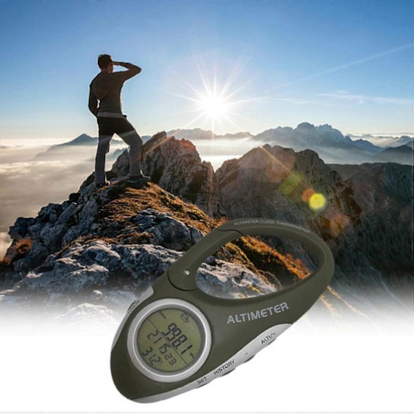 Elektronisk Altimeter Karabinhage Altimeter Håndholdt Termometer