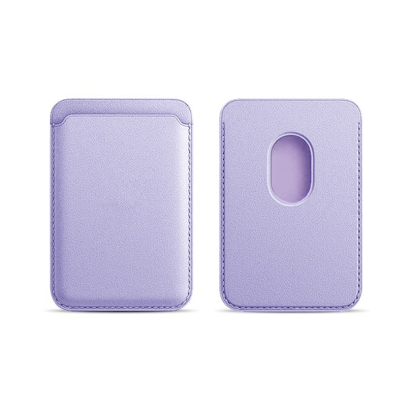 Soveltuva/13 Applen magneettinen korttikotelo matkapuhelimen korttikotelo henkilökortin takatarra nahkaa Light Purple color matching paper box