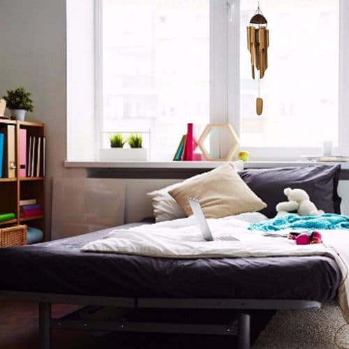 60 cm suuri tuulikello Feng Shui puutarha säänkestävä bambu kookos