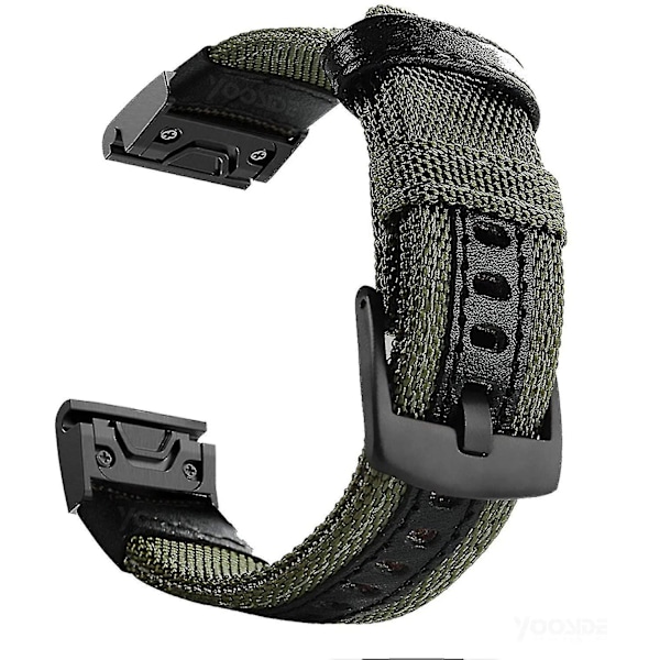22 mm nylonrem passer Garmin Fenix 5/fenix 6 (grønn)
