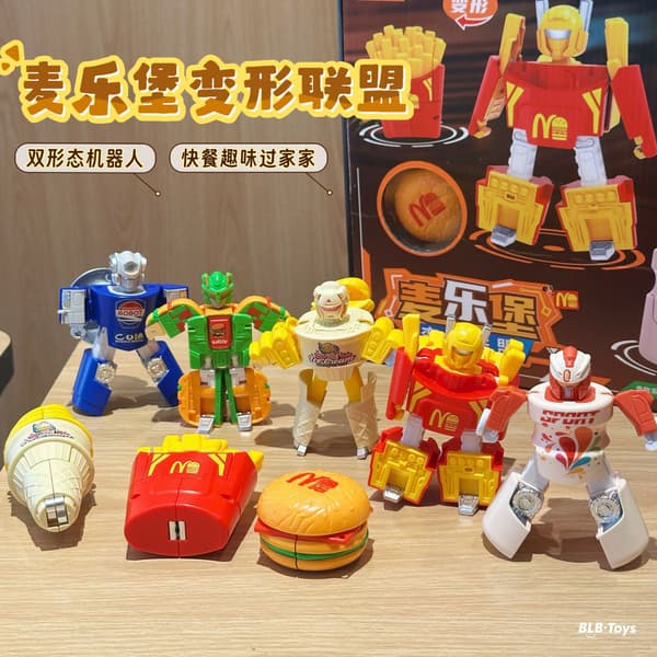 Transformerende Matroboter - Bli Burger, Pommes Frites & Iskrem! | Morsom Transformers-leke for Barn Cola