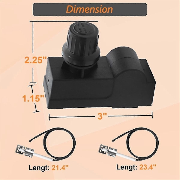 G350-0017-w1 Tenningssystem for Charbroil 2-brenner Grill Tenningssystem Erstatningssett, Elektronisk Tenningsmodul{hh}