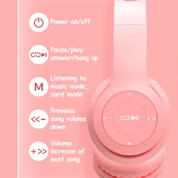 Trådløse hodetelefoner med øreklokker ROSA