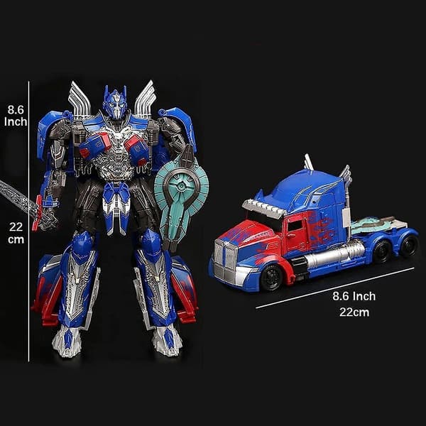 Transformer toy Optimus Prime toy, transformable car robot, transformable action figure model, children's birthday gift