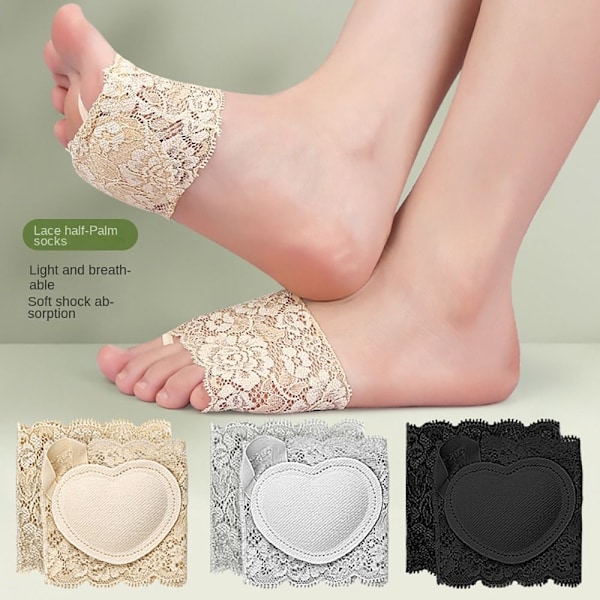 2 par dam halvsockor Slide Sandal Socks 3 3