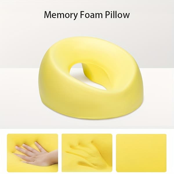 1 st Modern O-formad/U-formad Ansiktskudde, Skönhetssalong Spa Massage Kudde, Ergonomisk Ansiktskudde, Maskintvättbart Överdrag, Polyuretanfyllning, Closu Green