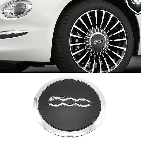 4 stk 133 mm Navkapsler for Fiat 500 Hjul Sentrale Navkapsler Sett 68078419ac 68078421ac Støvdeksel 51884863, svart rød