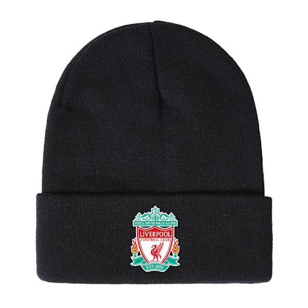 Liverpool FC Unisex Voksen Strikket Cuff Crest Beanie - Julegaver til Fodboldfans