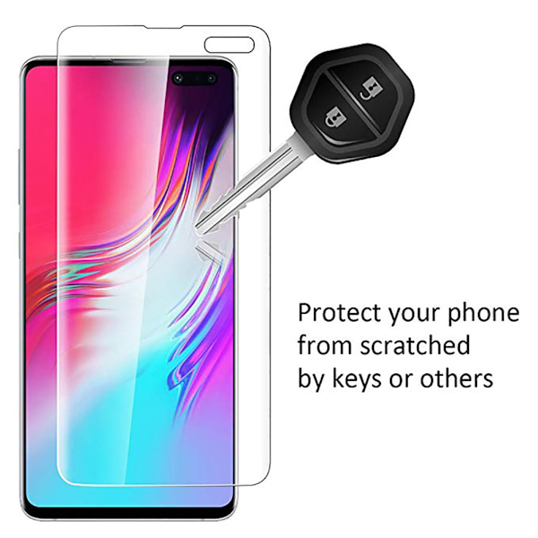 Näytönsuoja Samsung Galaxy S10 5G:lle, täysi peitto reunasta reunaan, kuplaton, pehmeä suojakalvo