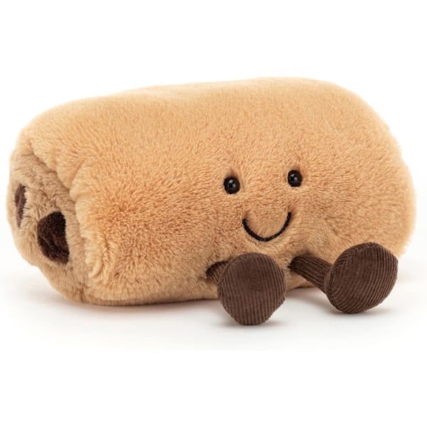 Jellycat Amuseables Pain Au Chocolat Fyldt Legetøj, 6 tommer | Konditori Plys | Sjov Gaveidé