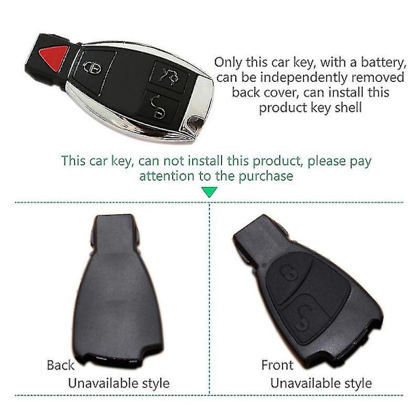 Bilnøgle Bagcover Til S300 S350 E260 C200 Glk300 Ml350 B200 Nøgle Etui XC{hh}
