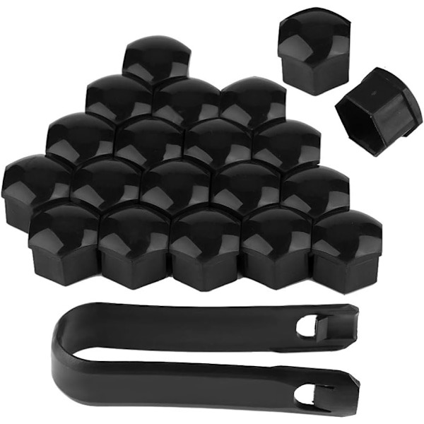 Pyöränmutterin suojakupu Renkaan pultin suojakupu (Musta), 20 kpl 17 mm Auto