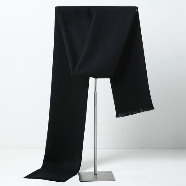 Sort Vinterhalstørklæde Til Kvinder Og Mænd Imitation Cashmere Blødt Varmt Modetilbehør 178x30 cm