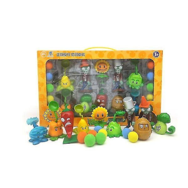 Plants vs. Zombies Leke Komplett Sett Silikon Anime Figur Barn Dukker