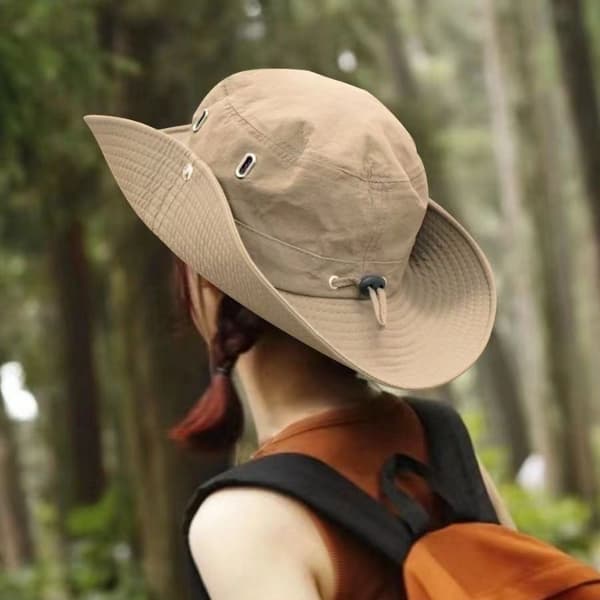 Western cowboyhat, udendørs solhat, fiskerhat, dame M (54-58cm) adjustable