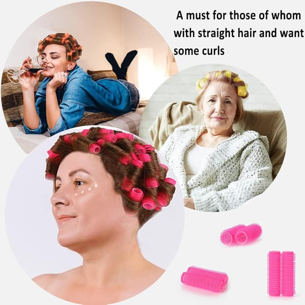 Small Hair Rollers - Self-Adhesive Hair Curlers Mini Size, ZQKLA
