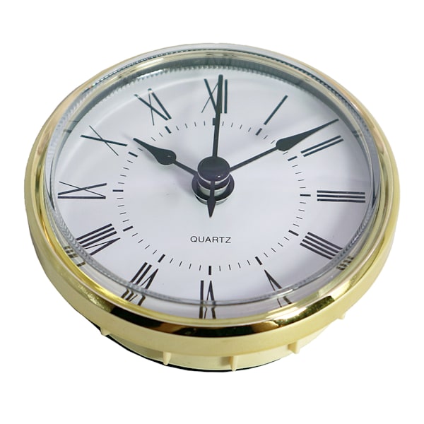 2,76 tum/ 70 mm Rund Quartz Klockinsats Guldkanter Romerska Siffror Quartz Urverk för Kök Hem Sovrum Kontor