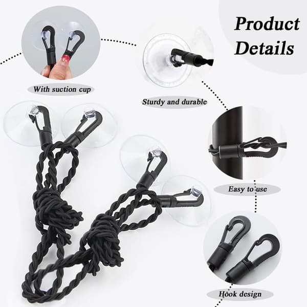 2-pakning uttrekkbar klessnor 1,5m og 3m elastisk klessnor for campingvask