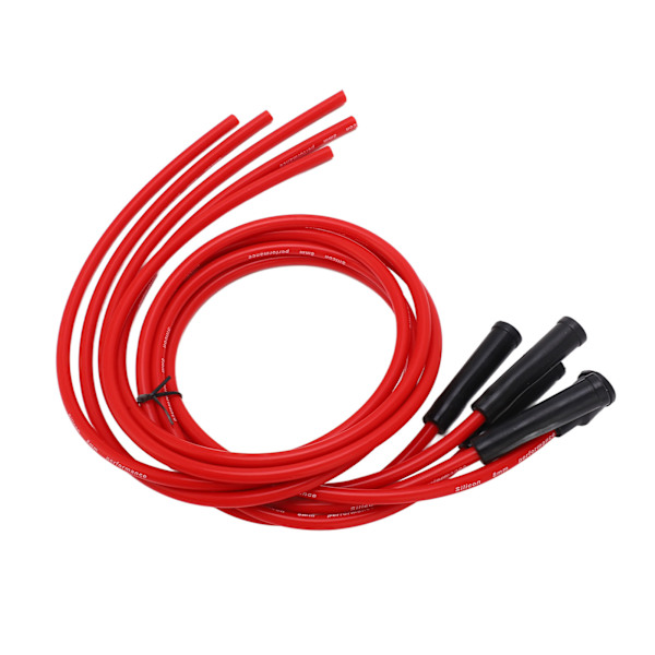 High Performance Red Silicone Ignition Cable Set 1m 8mm for 4-Cylinder Car
