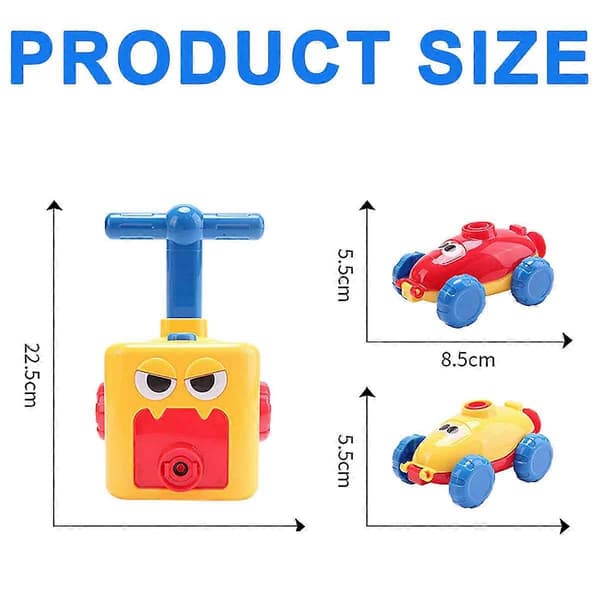 Balloon Powered Car Kit, Toy Gift for Kids with 12 Balloons