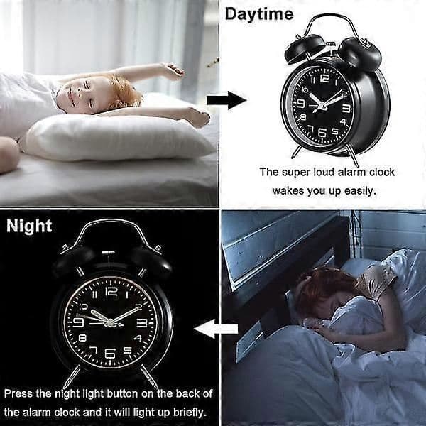 Super Loud Alarm Clock for Heavy Sleepers Adults, Silent Non-Ticking