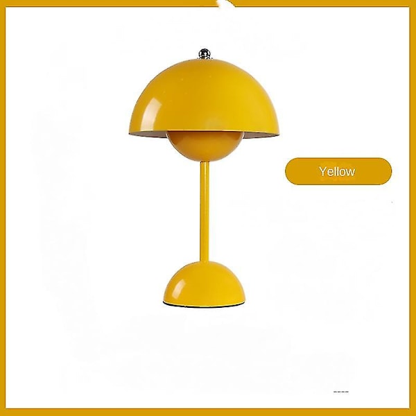 Bordslampa, Ögonvänlig LED-bordslampa med blomkruka, portabel för skolan{HH} Yellow