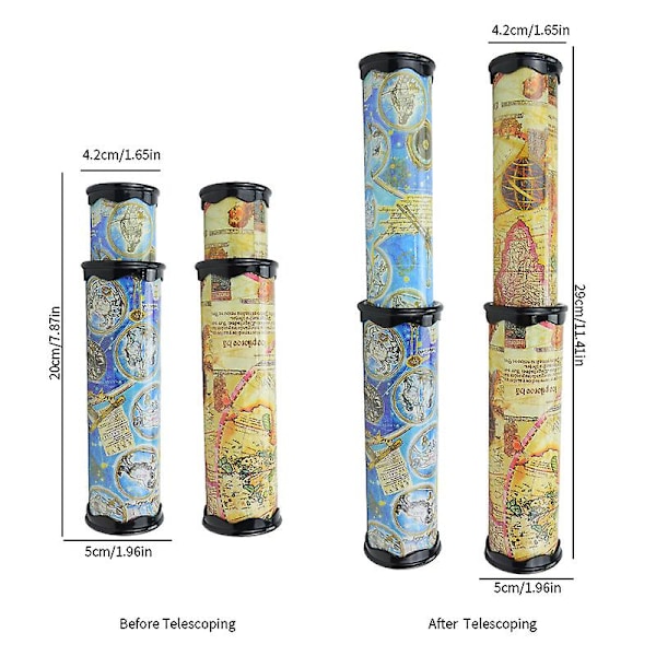 2 Maagisen pyörivän kaleidoskoopin setti, klassinen kaleidoskooppi, paras syntymäpäivälahja lapsille ja aikuisille
