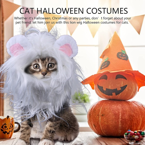 Løvemanke Parykk Kjæledyrkostymer Hatt for Halloween Juleutkledning