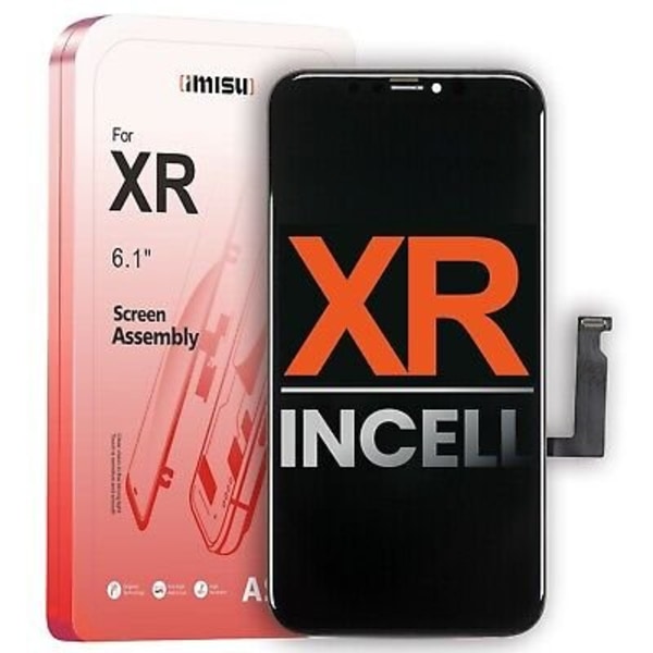 imisu skjerm for iPhone Xr svart{hh] black only the screen