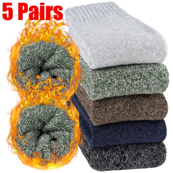 5 st Termiska Vinterstrumpor Vandring Fiske Utomhus 5pairs One-size