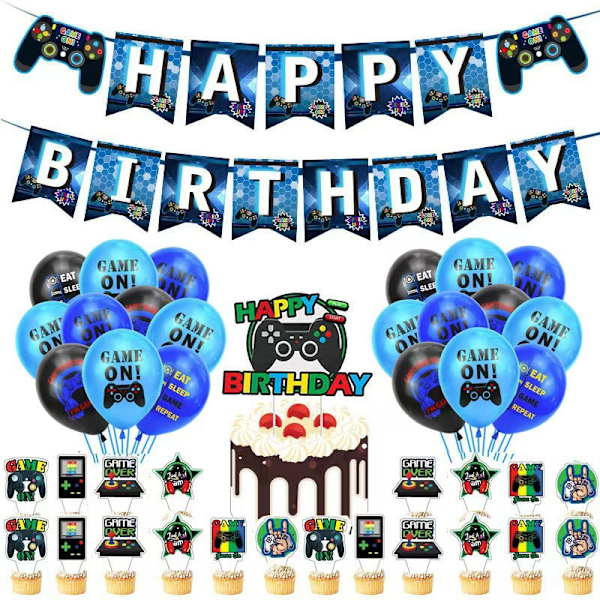 Ballon tema festartikler børns stjerne baby fødselsdagsflag kagekort ballon 22