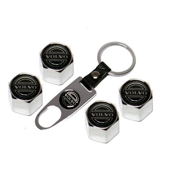 Volvo logotyp ventilhattar med nyckelring Silver silver{HH} silver one size