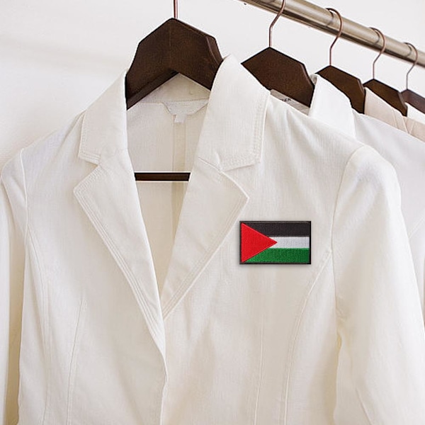 3X Palestina Broderad Flagga Patch Stryk/Sy På Kläder Palestina{HH}