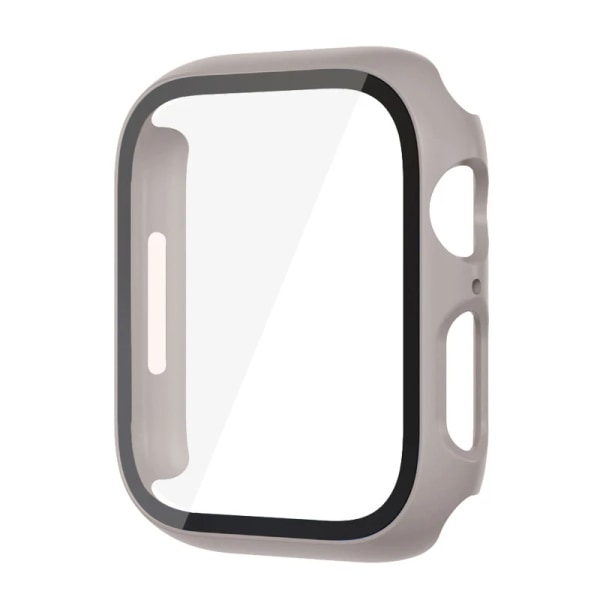 Glass+ Cover för Apple Watch case 9 8 7 6 SE 5 iWatch Tillbehör Skärmskydd Apple Watch Series 45mm 41mm 44mm 40mm 42mm 38mm Khak Khaki 42mm series 321
