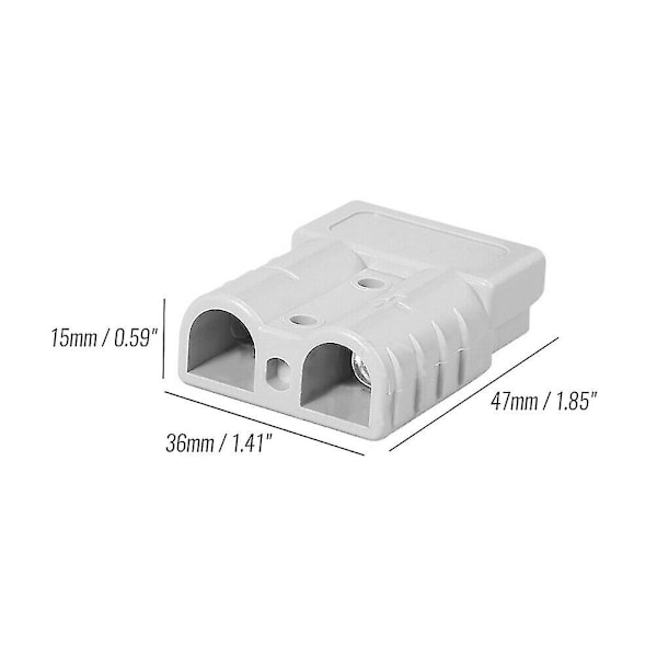10 stk. Anderson-stil stik, DC 50A 12-24V 6AWG dobbeltpolet med kobberterminal -tt{hh]