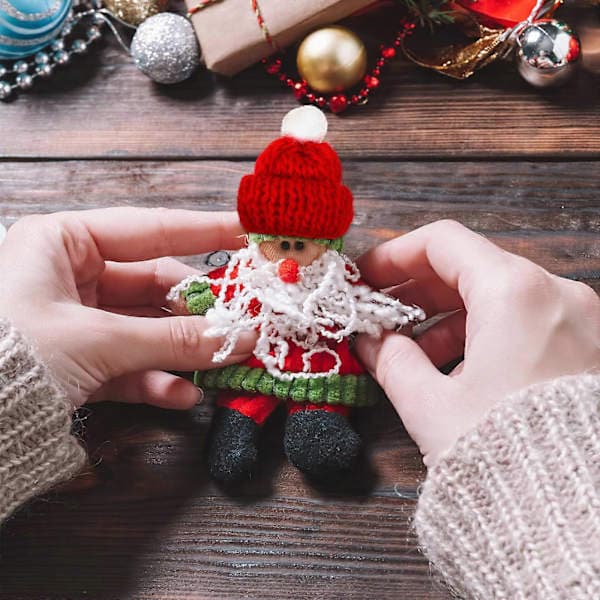 Red Christmas Hat Small Knitted Santa Hats for Handmade Crafts 40 pcs [YJD] Red Size 1, SD