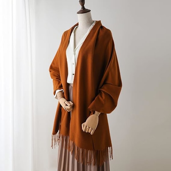 Kashmir-känsla Scarves för Kvinnor Lång Franshalsduk Dam Wraps Sjalar Scarves