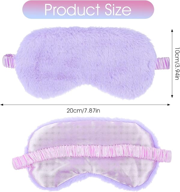 Mjuk Sovmask Satinfoder Ögonskydd För Kvinnor Män Ögonbindel Blockera Ljus Tupplur Gåva Ros Violett 2-pack