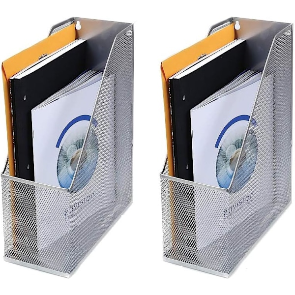 Deluxe magasinholder i mesh-stål, ekstra bred, magasinfil