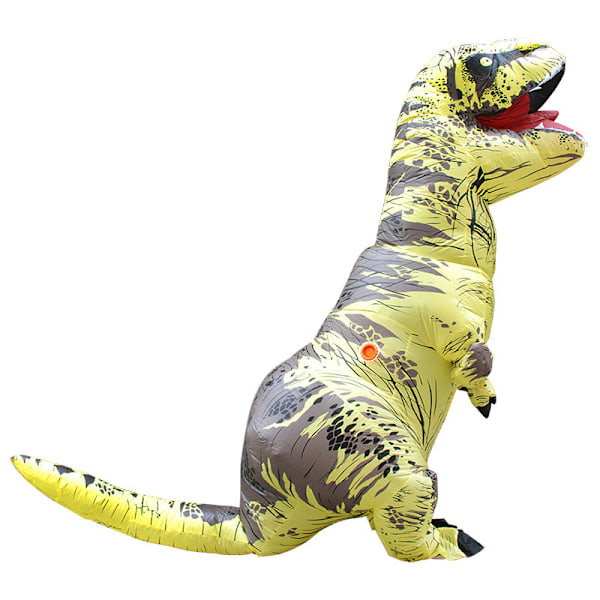 Puhallettava dinosaurusasu Halloween Cosplay Aikuinen Keltainen Tyrannosaurus Rex